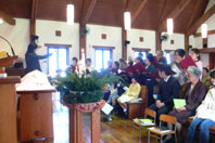 クリスマス礼拝での聖歌隊の奉唱